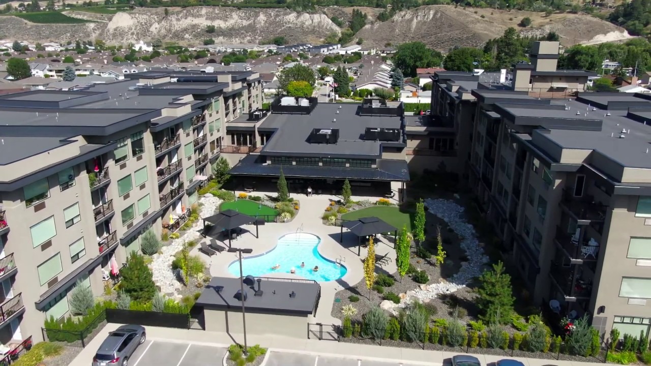 Aerial view of Regency Southwood Retirement Resort in Penticton